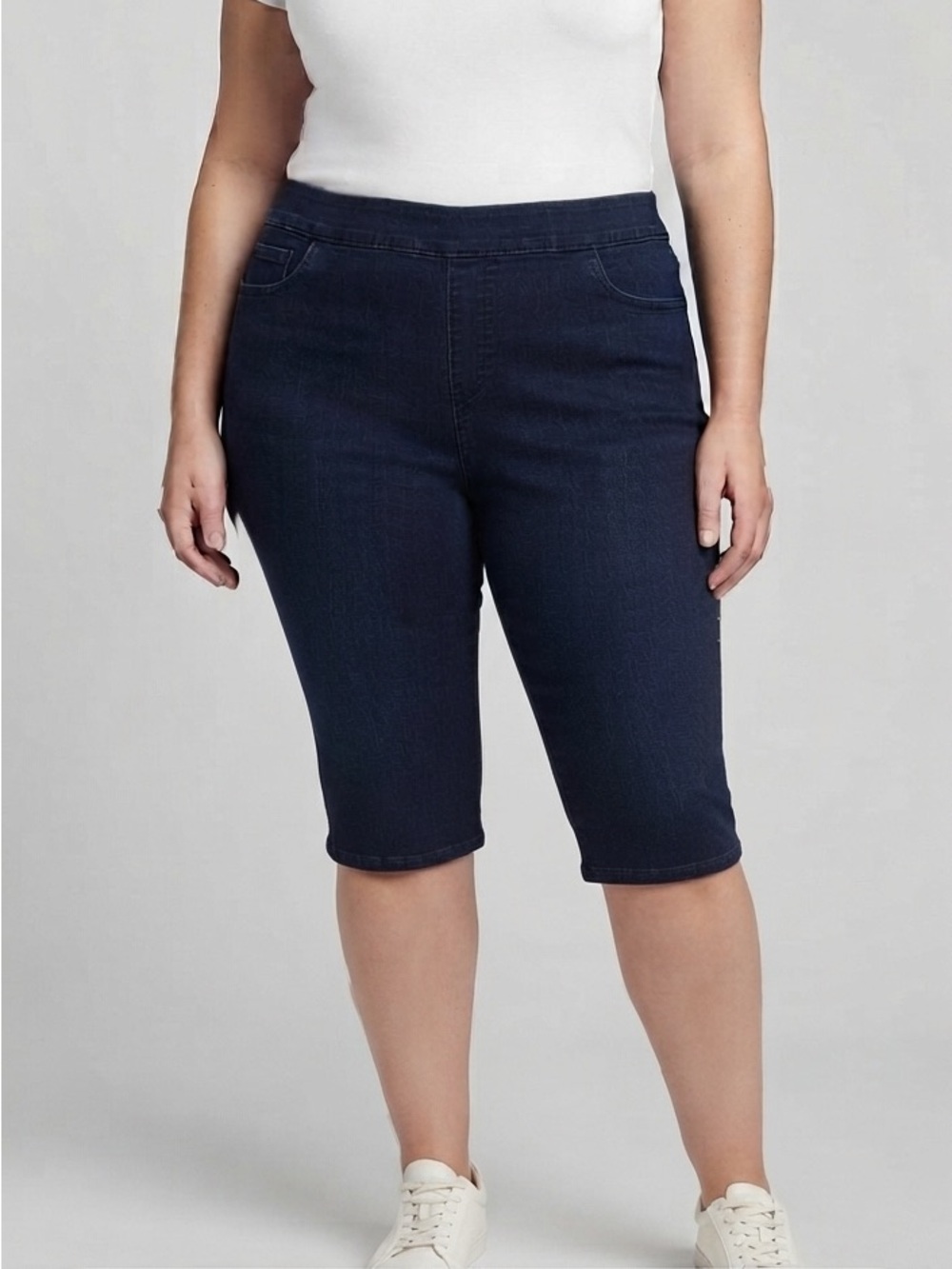 DC JEANS Dark Indigo Stretch Denim Capri size 28